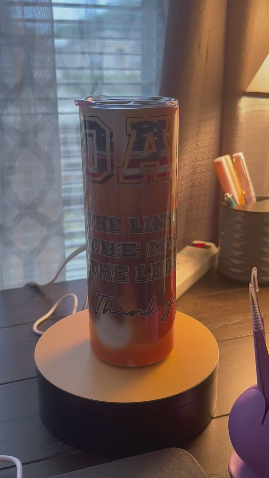 20oz Lineman Dad Stainless Steel Skinny Tumbler - The Man, The Myth, The Legend